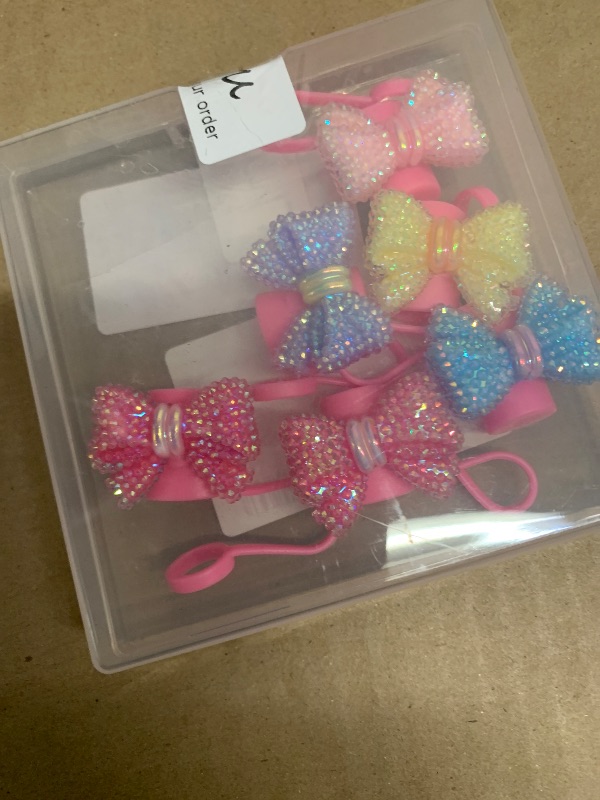 Photo 1 of 6PCS Cute Straw Cover Cap for Stanley Cup 40oz/30oz Tumbler, 10mm Reusable Cute Drinking Straws Topper Stanley Cup Accessories, Straw Covers Decorations girls Gifts