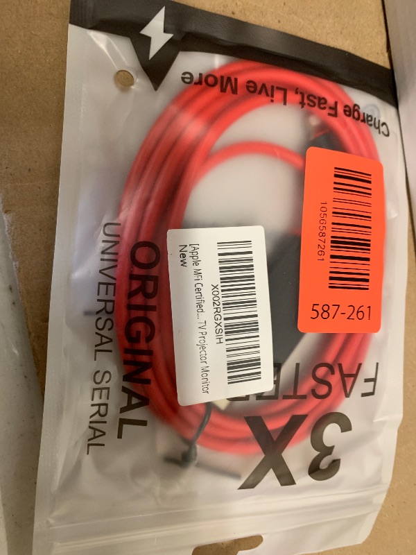 Photo 1 of [Upgraded] Lightning to HDMI Adapter, Apple MFi Certified 1080P HDTV Cable Adapter Compatible with iPhone, iPad, iPod Digital AV Sync Screen Connector on HD TV Monitor Projector (Red)