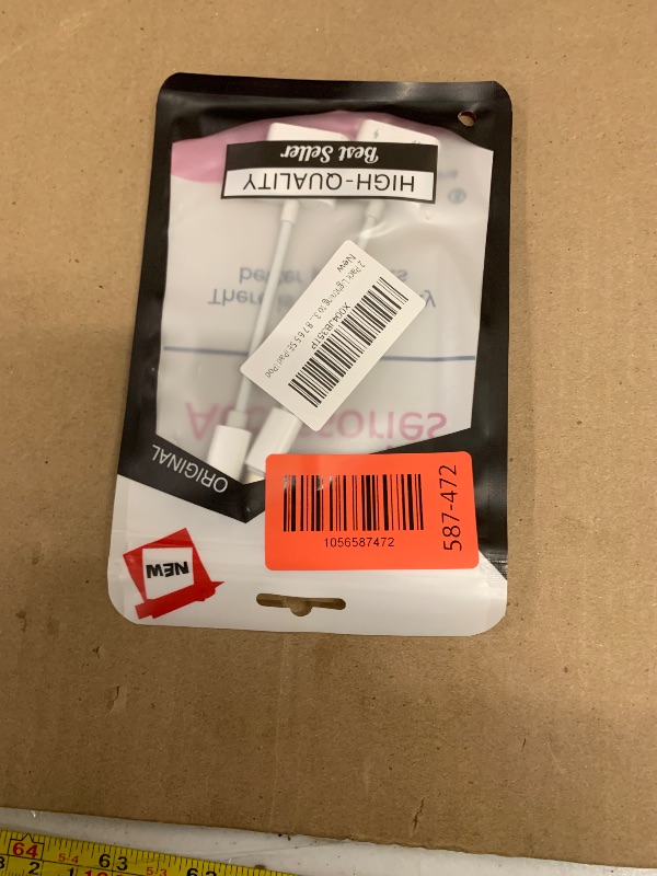 Photo 1 of 2 Pack Lightning to 3.5mm Headphone Jack Adapter, 2 in 1 iPhone Headphone Adapter Aux Audio Splitter Adapter with PD Fast Charging Dongle Cable Cord for iPhone 14 13 12 11 XS XR 8 7 6 5 SE iPad iPod