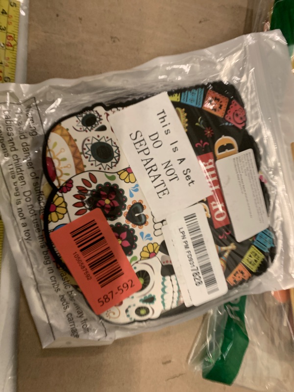 Photo 1 of 30 pcs Day of The Dead Foil Swirls Decorations Halloween Sugar Skull Flowers Ceiling Hanging Swirls Dia de Los Muertos Party Favors Supplies for Halloween Birthday Skull Mexican Party (Classic Style)