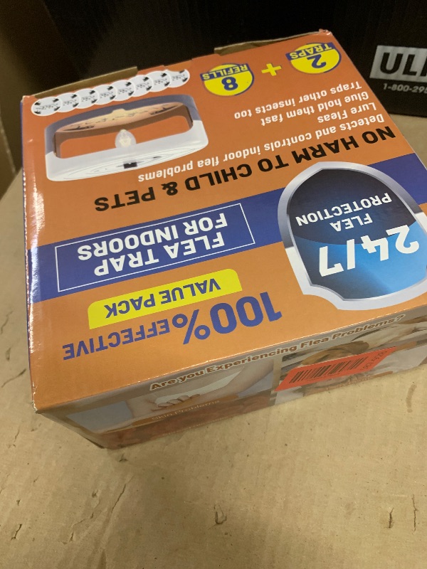 Photo 1 of 2 Pack Flea Traps for Inside Your Home, Indoor Flea Light, Bed Bug Killer with 8 Sticky Pads & 4 Light Bulb, Odorless Natural Insect Infestation Treatment Trap for Kid Pet