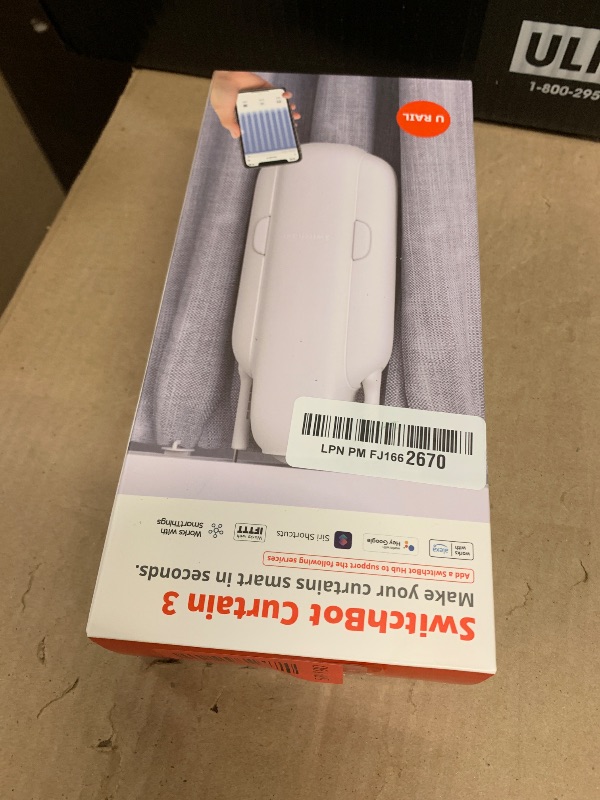 Photo 1 of SwitchBot Automatic Curtain Opener - Bluetooth Remote Control Smart Curtain with App, Upgraded High-Performance Motor, Add SwitchBot Hub to Work with Alexa, Google Home, HomeKit