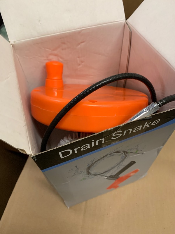 Photo 1 of 33 Feet Drain Snake Auger, Plumbing Snake Drain Hair Clog Removal Tool, Heavy Duty Toilet Snake Auger, Sink Unclogger Drain Cleaner Tool for Bathroom Kitchen Tub Shower Drain Clog Remover with Gloves