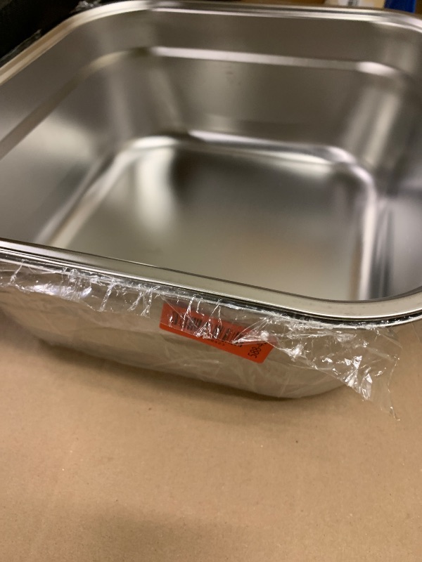 Photo 1 of 2PCS Stainless Steel Washing Up Bowls, 12.8" Sturdy Square Dish Tub, Fruit Vegetable Washing Basin for Sink, Large Square Containers for Kitchen, Vegetable Washing Basins, Sturdy Dishpans for Home