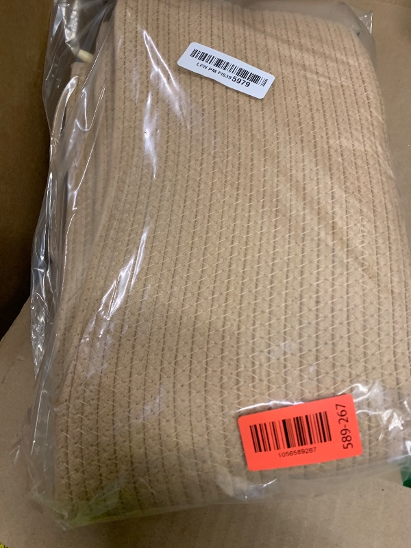 Photo 1 of 1pc Hanging Storage Baskets, 3-Tier Over the Door Basket, Cotton Wall Baskets Storage, Detachable Hanging Door Basket with 4 Hooks, Over the Door Organizer Nursery for Bedroom, Living Room, Bathroom Wall