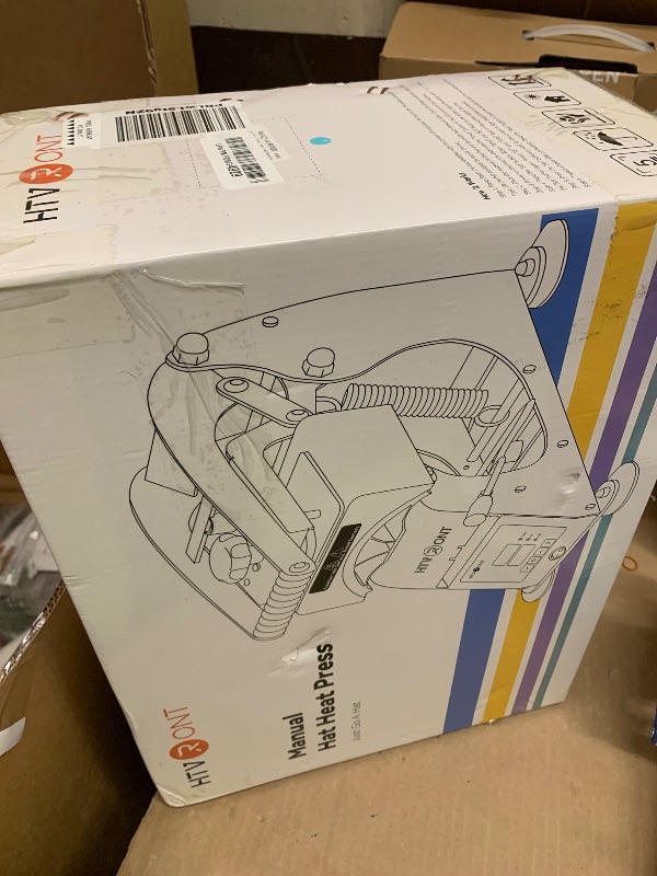 Photo 1 of HTVRONT Hat Press Machine - Hat Press Heat Machine for Caps with 2 Platens & Caps Stretcher, Hat Heat Press Machine for Caps with Precise Temp&Timer Control for Heat Transfe Vinyl, Sublimation (Blue)