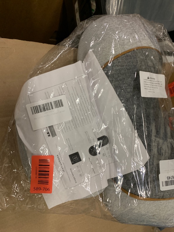 Photo 1 of 3-in-1 Heated Neck Massager Hump Pillow ? Cervical Traction & Memory Foam Lifting&Lowering(Light Gray)