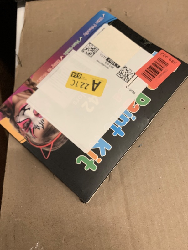 Photo 1 of 42 Colors Face Painting Kit for Kids, Non-Toxic Halloween Makeup Kit Water Activated Face Body Paint Palette Professional with 34 Stencils&4 Brushes Cosplay Clown Makeup for Halloween Birthday Party