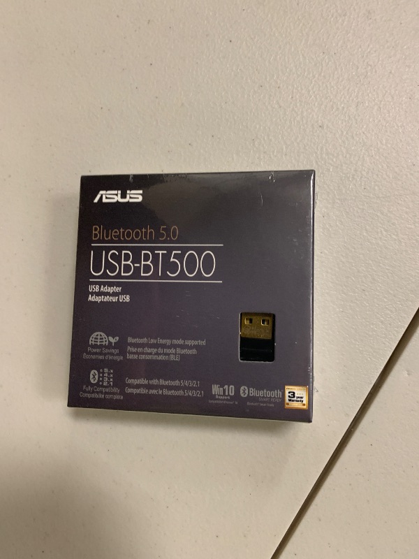 Photo 1 of ASUS USB-BT500 Bluetooth 5.0 USB Adapter with Ultra Small Design, Backward Compatible with Bluetooth 2.1/3.x/4.x