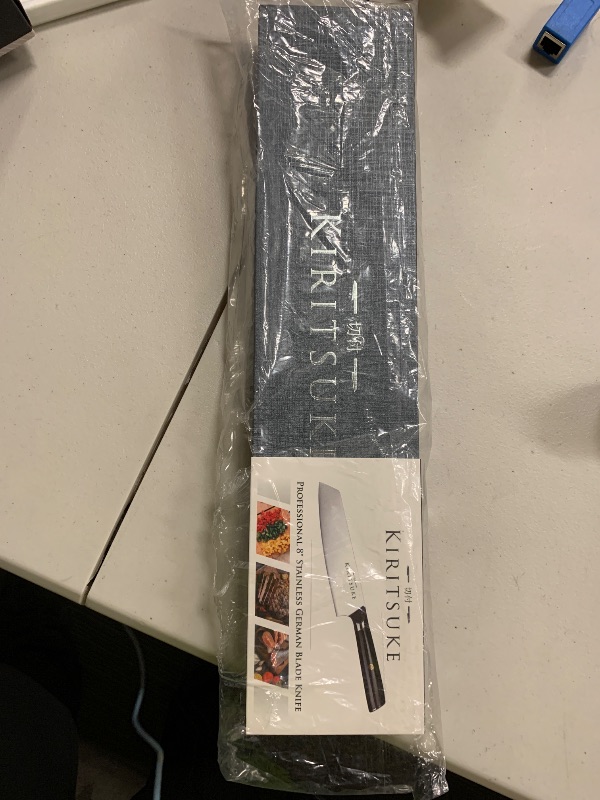 Photo 1 of KIRITSUKE Professional Chef Knife 8 Inch Kitchen Knife - Premium Ergonomic Ultra Sharp High Carbon German Stainless Steel - Pakkawood Handle Chef's Knives