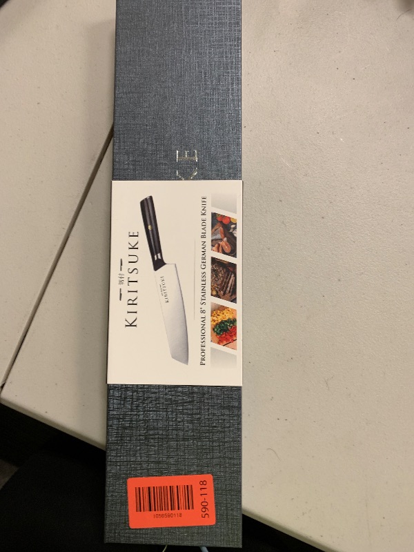 Photo 1 of KIRITSUKE Professional Chef Knife 8 Inch Kitchen Knife - Premium Ergonomic Ultra Sharp High Carbon German Stainless Steel - Pakkawood Handle Chef's Knives