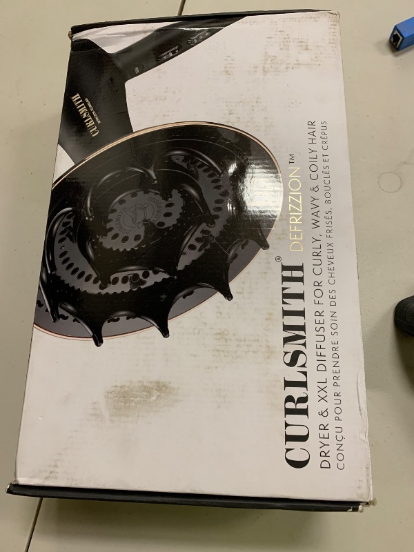 Photo 1 of Curlsmith Defrizzion Hair Dryer - for Curly Hair w/Extra Large 8" Diffuser for Fast Drying, 2 Speeds, 3 Heat Settings, Sustained Cool Setting with Minimal Heat Impact