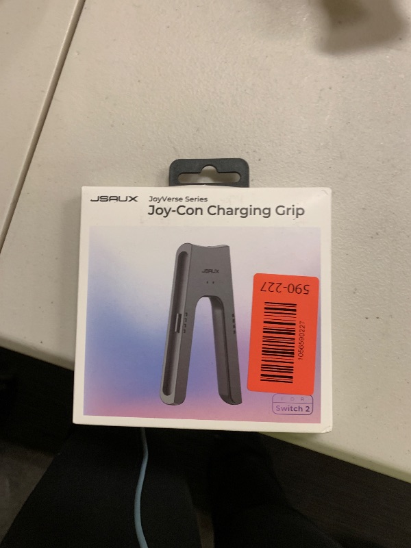 Photo 1 of JSAUX Switch 2 Charging Grip for Nintendo Switch 2, Magnetic Grip Controller Compatible with Switch 2 Joycons, Play While Charging with LED Indicator& 1.5m/4.9ft Charger Cable-Black