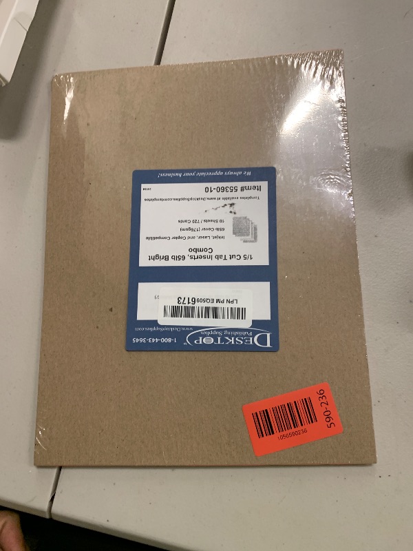 Photo 1 of 1/5 Cut File Folder Tab Inserts - High Visibility Hanging File Folder Printable Tabs for Inkjet & Laser Printers - 72 per Sheet - 10 Sheets / 720 Inserts (Multicolor)