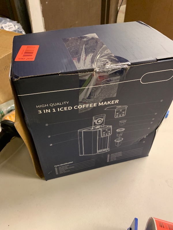 Photo 1 of SHARDOR Single Serve Coffee Maker 2.0, Hot and Iced Coffee Machine for K Cup Pods & Ground Coffee, 6 to 14 oz Brew Sizes, 50 oz Removable Water Tank, Bold Brew Setting, Stainless Steel, Black