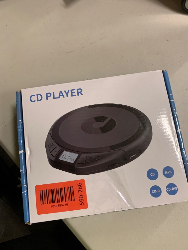 Photo 1 of KOVCDVI Portable CD Player with Headphones,CD Player Portable for Car with Anti-Skip & Shockproof,CD Discman with LCD Display,AUX Cable and Earphone for Sport Home Outdoor
