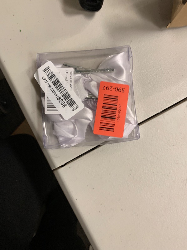 Photo 1 of 2Pcs Long Ribbon Hair Bows for Girls Hair Clip Silk Hair Bow Ribbon Hair Accessories for Baby Toddlers Infant Teens Kids (White)