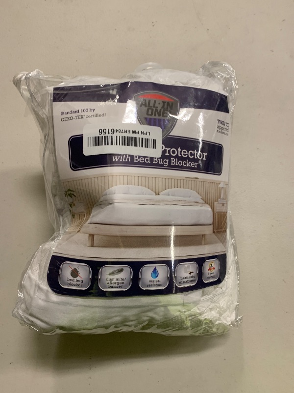 Photo 1 of All-in-One Mattress Protector, Zippered Encasement, Water & Stain Resistant, Triple Seal Protection, Twin XL, White