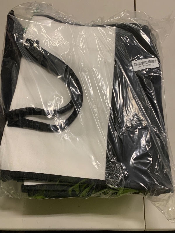 Photo 1 of Saillong 20 Pcs Canvas Tote Bag Bulk Initial Women Gift 15.7 x 11.8 x 6.7 Inches Sublimation Personalized Blank Shopping Tote with Handle Grocery Bag for Wedding Bridesmaid, Birthday, White Black