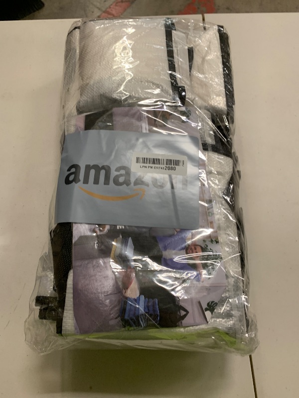 Photo 1 of HOMESURE 12 Pack Large Strong Moving Bags with Zippers & Carrying Handles - Water-Resistant - Heavy Duty Storage Tote for Space Saving, Fold Flat, Alternative to Moving Box (Semi-Transparent)