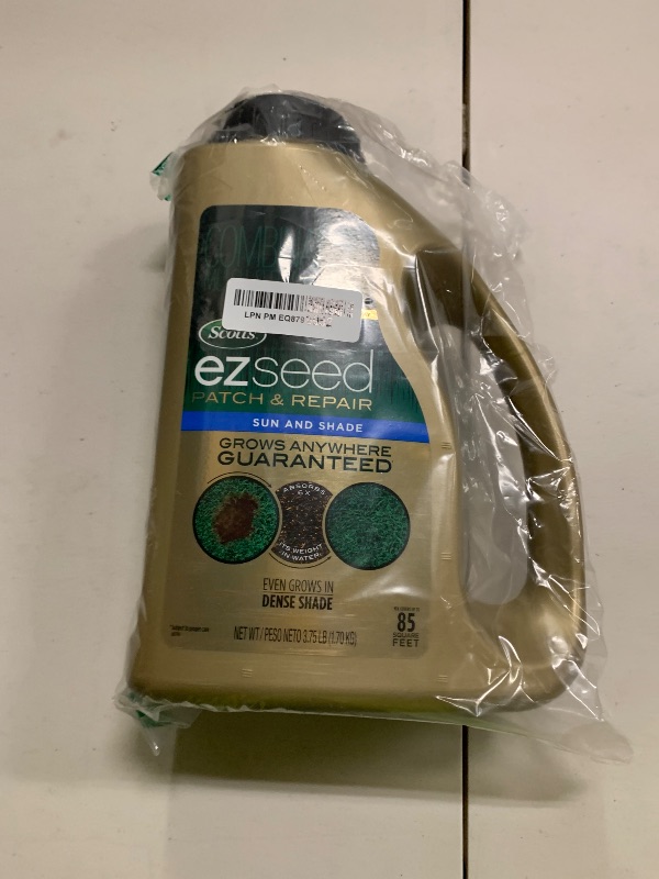 Photo 1 of Scotts EZ Seed Patch & Repair Sun and Shade Mulch, Grass Seed, Fertilizer Combination for Bare Spots and Repair, 3.75 lb, Brown