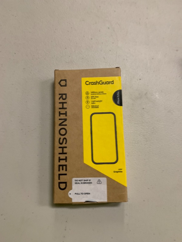 Photo 1 of RhinoShield Bumper Case Compatible with [iPhone 15 Pro] | CrashGuard - Shock Absorbent Slim Design Protective Cover 3.5M / 11ft Drop Protection - Graphite