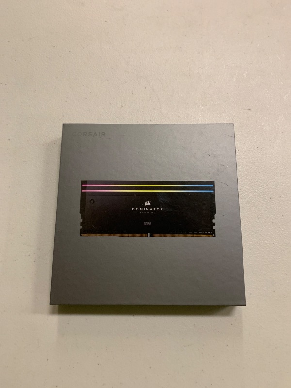 Photo 1 of CORSAIR Dominator Titanium RGB DDR5 RAM 32GB (2x16GB) DDR5 7200MHz CL34 Intel XMP iCUE Compatible Computer Memory - Black (CMP32GX5M2X7200C34)