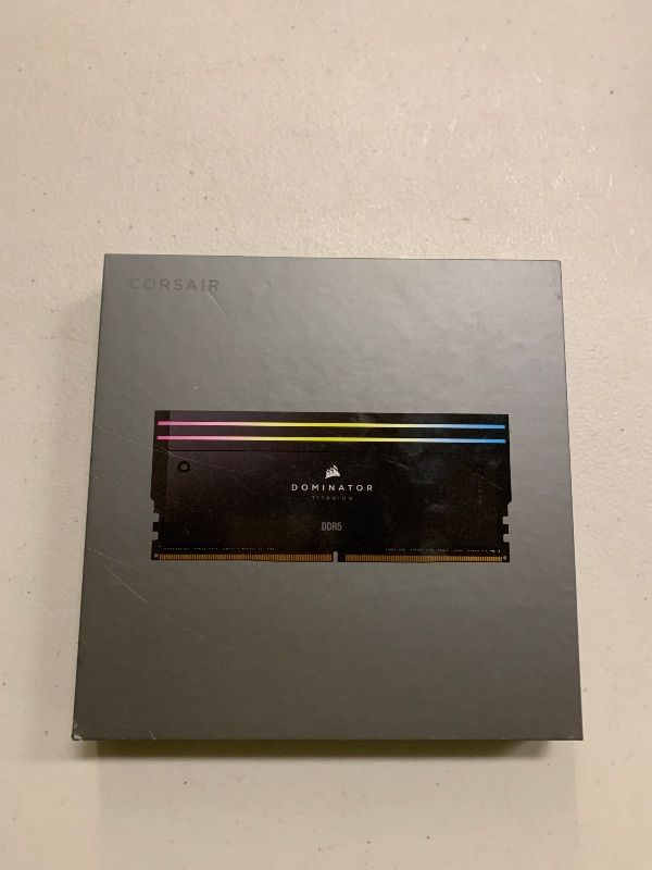 Photo 1 of CORSAIR Dominator Titanium RGB DDR5 RAM 32GB (2x16GB) DDR5 7200MHz CL34 Intel XMP iCUE Compatible Computer Memory - Black (CMP32GX5M2X7200C34)