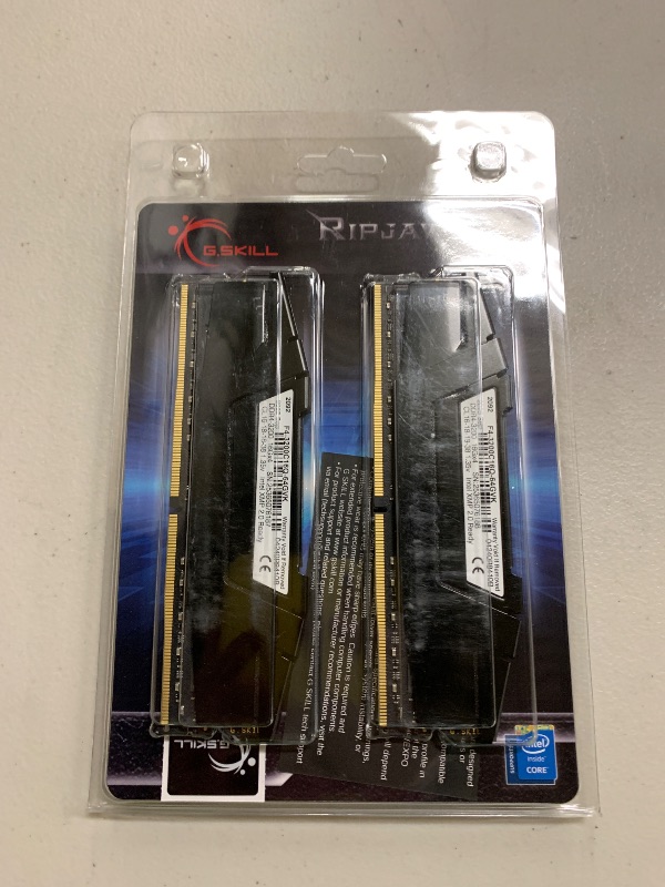 Photo 1 of G.SKILL RipjawsV Series DDR4 RAM (XMP) 64GB (4x16GB) 3200MT/s CL16-18-18-38 1.35V Intel AMD Desktop Computer Memory U-DIMM - Black (F4-3200C16Q-64GVK)