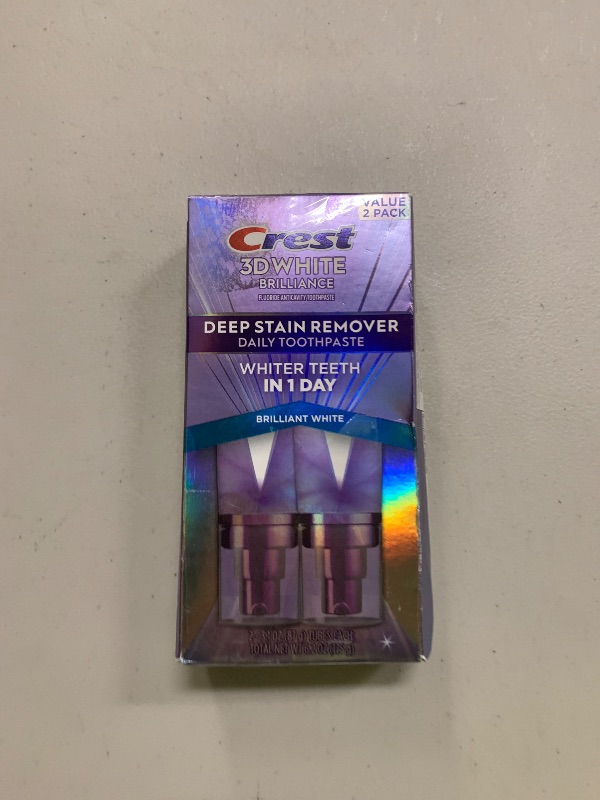 Photo 1 of Crest 3DWhite Brilliance Deep Stain Remover Brilliant White Toothpaste - 3.1oz/2pk