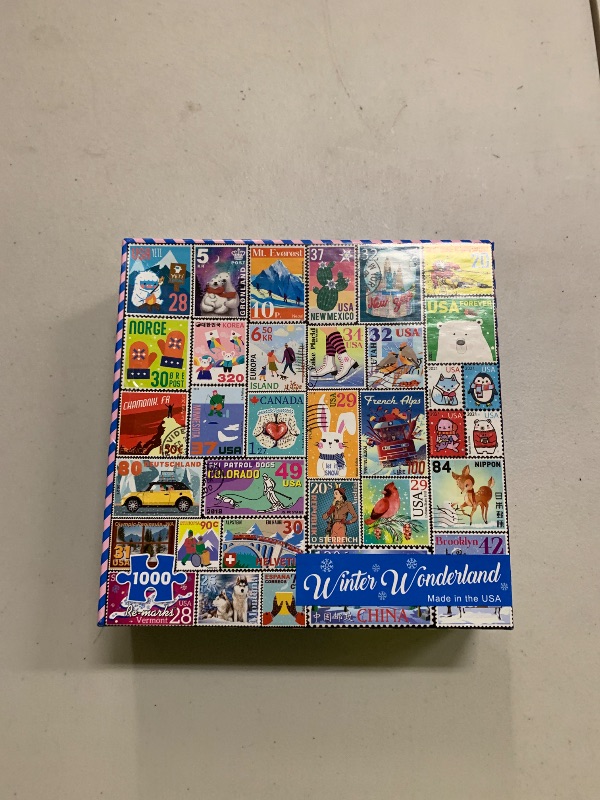 Photo 1 of Re-marks Winter Wonderland Puzzle, Collage Puzzle for All Ages, 1000-Piece Christmas Puzzle