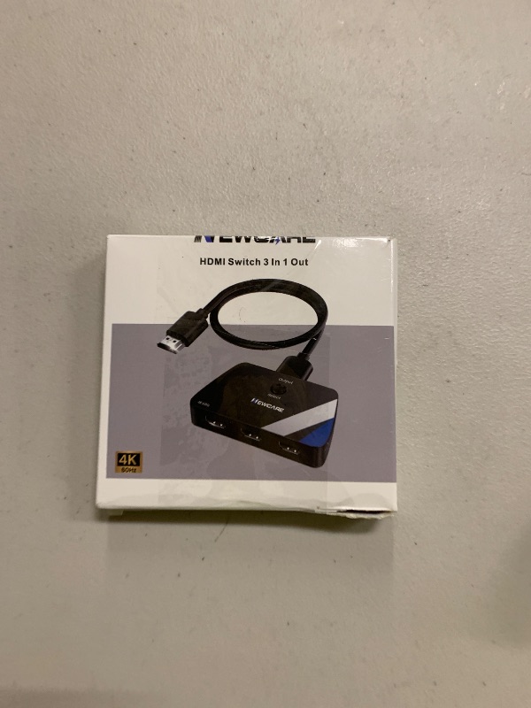 Photo 1 of [Upgrade] HDMI Switch 3 in 1 Out, 4K@60Hz HDMI 2.0 Switch Splitter with 2.6FT Long HDMI Cable, 3-Port HDMI Switcher Selector, Supports 4K 30Hz 3D 1080P HDCP2.2 for PS5 Xbox DVD Player Fire Stick PC