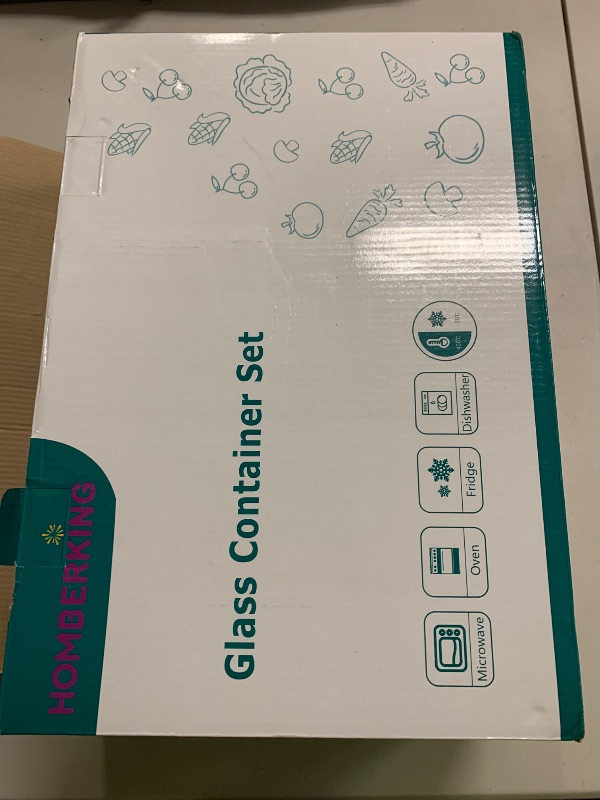 Photo 1 of 8 Pack 36oz Large Glass Meal Prep Containers with lids, Glass Food Storage Containers with Leak Proof Snap Lock Lids , Airtight Bento lunch Boxes, Kitchen Storage, Oven, Freezer and Dishwasher Safe