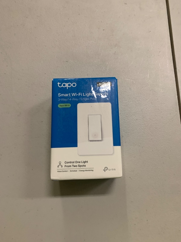 Photo 1 of TP-Link Tapo Smart Switch, Single-Pole/3-Way/4-Way, Matter Compatible, Energy Monitoring, Neutral Wire Required, Works with Alexa, Siri, Google Home, SmartThings, UL Certified, 2.4GHZ Wi-Fi, Tapo S515