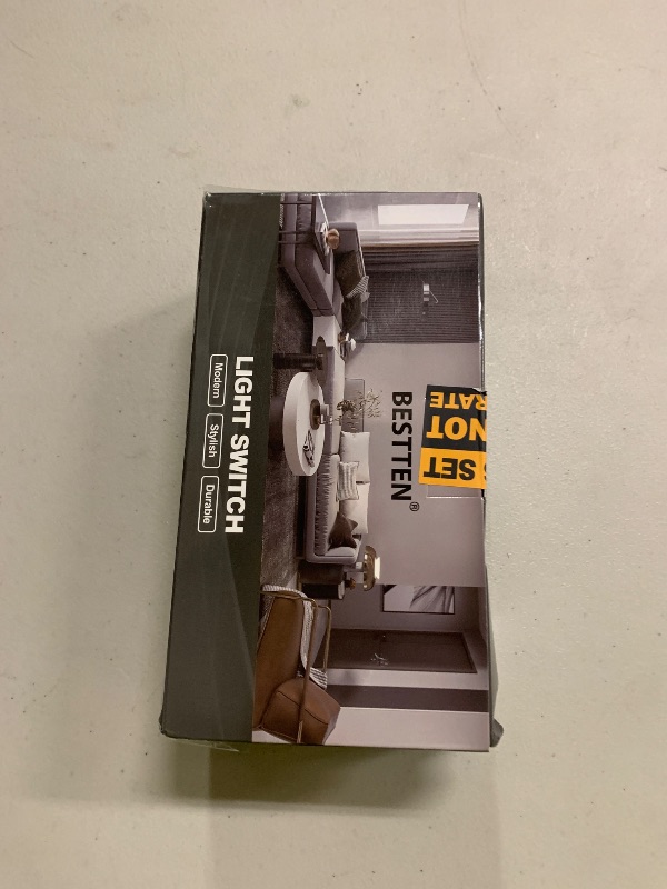 Photo 1 of BESTTEN 10 Pack Single Pole Decorator Light Switch with Wallplate, 15A 120/277V, Rocker Paddle Wall Switch, On/Off Interrupter for LED and Other Lamps