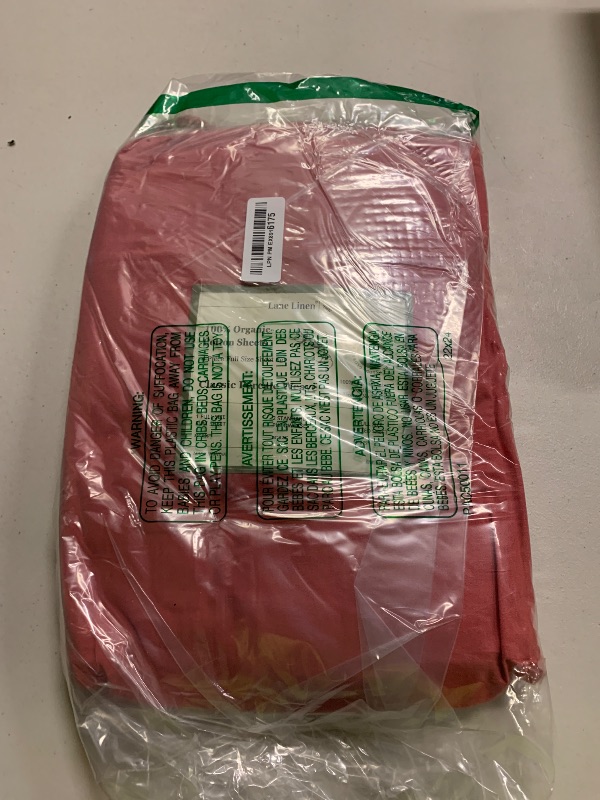 Photo 1 of LANE LINEN 100% Organic Cotton Bed Sheets Full Size, Fully Elasticized Sustainably Produced Soft & Comfy, Machine Washable Naturally Cooling Full Sheet Deep Pocket Bedding - Mineral Red
