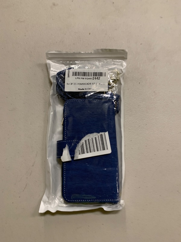 Photo 1 of Asuwish Phone Case for iPhone 11 6.1 Zipper Wallet Magnetic Detachable Cell Cover with Tempered Glass Screen Protector Crossbody Strap Card Holder iphone11case iPhone11 i Phone11 11s XI 11R Women Blue