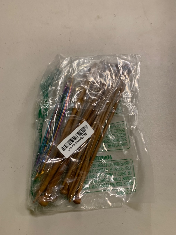Photo 1 of 7 Pairs Bamboo Knitting Needles Set, Bamboo Natural, Long Wooden Knitting Needles, Single Point Straight Wood Needles, Wooden Knitting Needles for Beginners for Making Sweater, Shawl, Scarf