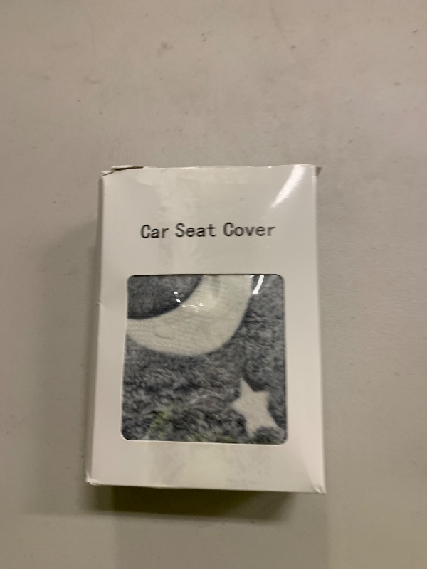Photo 1 of Baby Car Seat Cover, Carseat Covers Baby Glow in The Dark, Fleece Plush Infant Car Seat Cover for Girls Boys, Car Seat Canopy with Peep Mesh Windows, Universal Carrier Cover for All Seasons