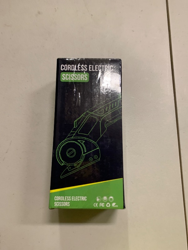 Photo 1 of Cordless Electric Scissors: 4V Rechargeable Rotary Cardboard Cutter, 3000mAh Battery, with LED Light, 2 Blades, Box Cutter for Fabric Carpet Carton Plastic Leather Cloth