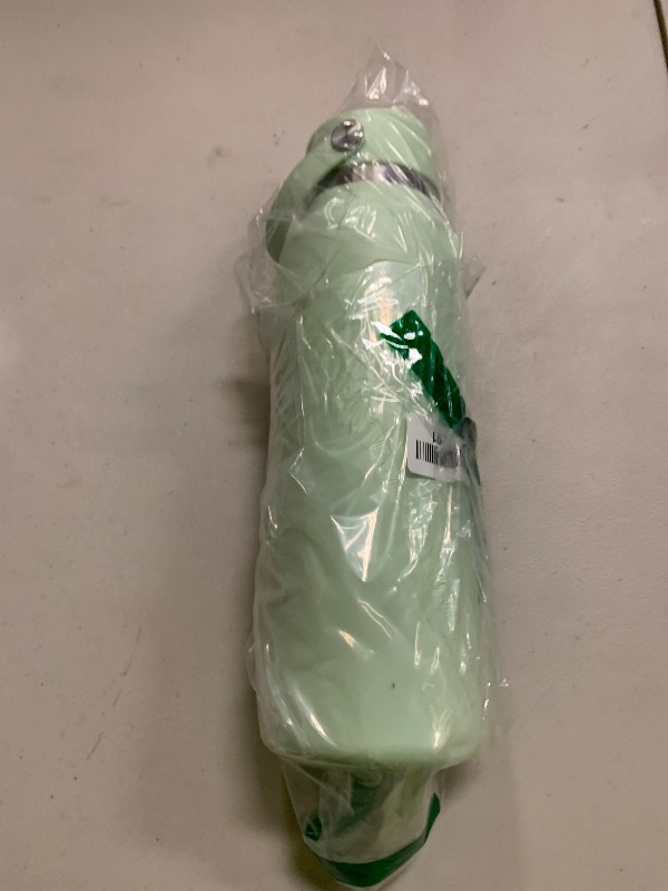 Photo 1 of Hydro Flask Water Bottle - Insulated Stainless Steel - Wide Mouth Flex Straw Lid, Non Spill, Leakproof and Refillable in 40 Oz Aloe Green