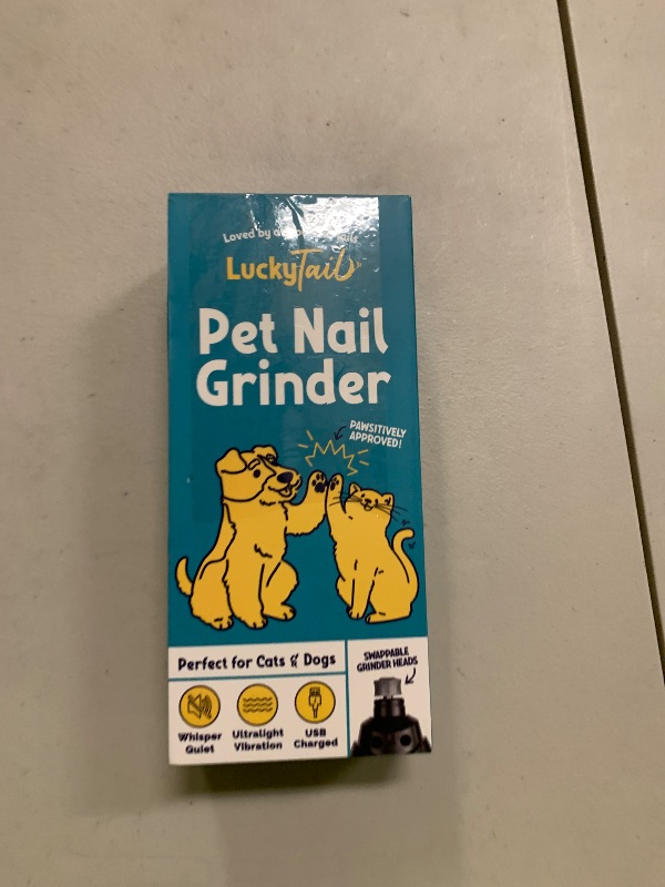 Photo 1 of LuckyTail Pet Nail Grinder for Dogs and Cats - Super Quiet and Low Vibration Electric Dog Nail Grinder with 2 LED Lights - USB Rechargeable and Cordless - 2 Speeds - Small to Large Pets - Dark Blue