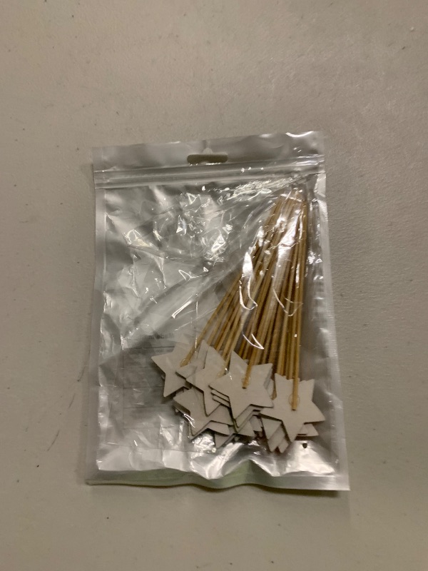 Photo 1 of 30 PCS Glitter Star Cupcake Toppers Patriotic Red White and Blue Decorations Engagement Cupcake Toppers Star Birthday Decorations American National Party Cake Decorations Star Decorations Supplies