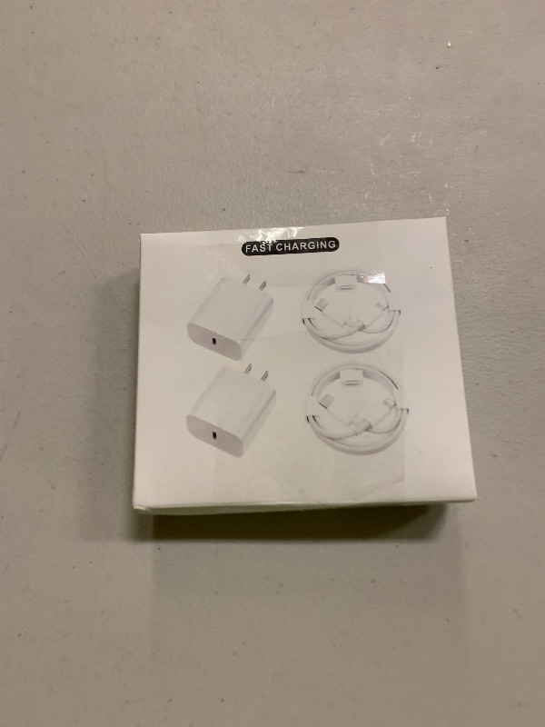 Photo 1 of iPhone Charger Fast Charging,[MFi Certified] 2Pack 20W Type C Fast Charger Block with 6FT USB C to Lightning Cable Compatible for iPhone 14/13/12/11 Pro Max/Xs Max/XR/X,iPad?White?