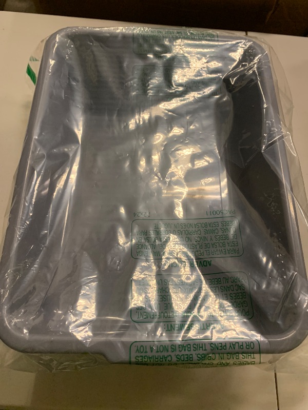 Photo 1 of CadineUS 13 L Grey Plastic Tote Box Set of 4, Commercial Bus Box Large Plastic Dish Bin