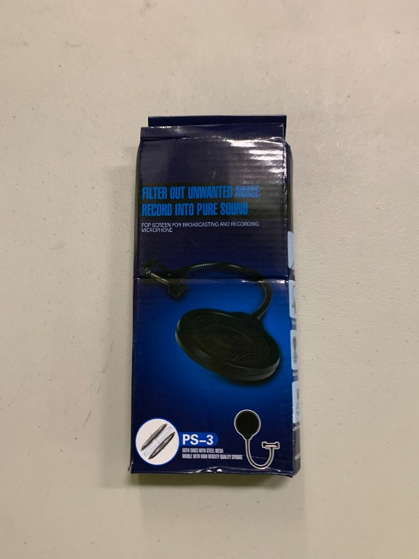 Photo 1 of YOUSHARES Pop Filter - 4 Inch 3 Layers Metal Windscreen with Flexible 360° Gooseneck Clip Mic Mask Shield Compatible with Shure MV7 Mic