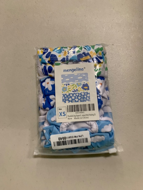Photo 1 of Mengelina Washable Dog Diapers Female 3 Pack Reusable Highly Absorbent Puppy Diapers, Premium Doggie Diapers, Durable Leak-Proof Dot Doggy Diapers for Period Heat Incontinence Potty Training,XS