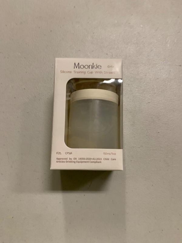 Photo 1 of Moonkie Baby Straw cup | Silicone Toddler Sippy Cup Training Cup with Straw Lid | BPA-Free Drop-Proof Baby Cup | Baby Led Weaning | 6 Months+, 5 oz, 1pack