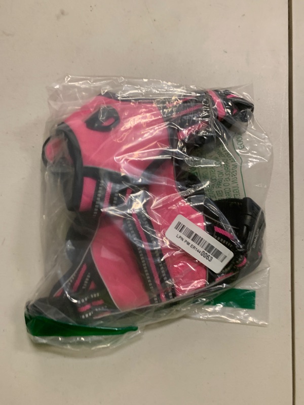 Photo 1 of rabbitgoo Dog Harness for Large Dogs, No Pull Pet Harness with Soft Padded Handle, Adjustable Reflective Vest with 3 Buckles, Easy Walking Harness with 2 Leash Clips, Pink, L