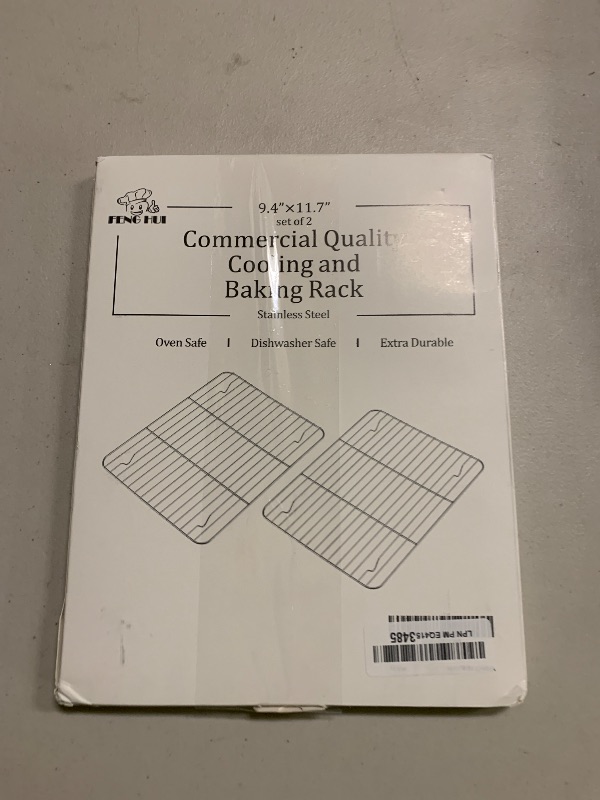 Photo 1 of 2 Pack Cooling Rack for Baking Stainless Steel, Heavy Duty Wire Rack Baking Rack, 11.7" x 9.4" Cooling Racks for Cooking, Fits Small Toaster Oven, Dishwasher Safe